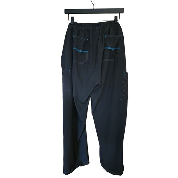 Carhartt Womens 2XL P Black Scrub Pants With Blue Accents & Multiple Pockets - Picture 2 of 3